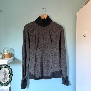 lululemon herringbone quarter zip long sleeve pullover sweater stretchy exercise